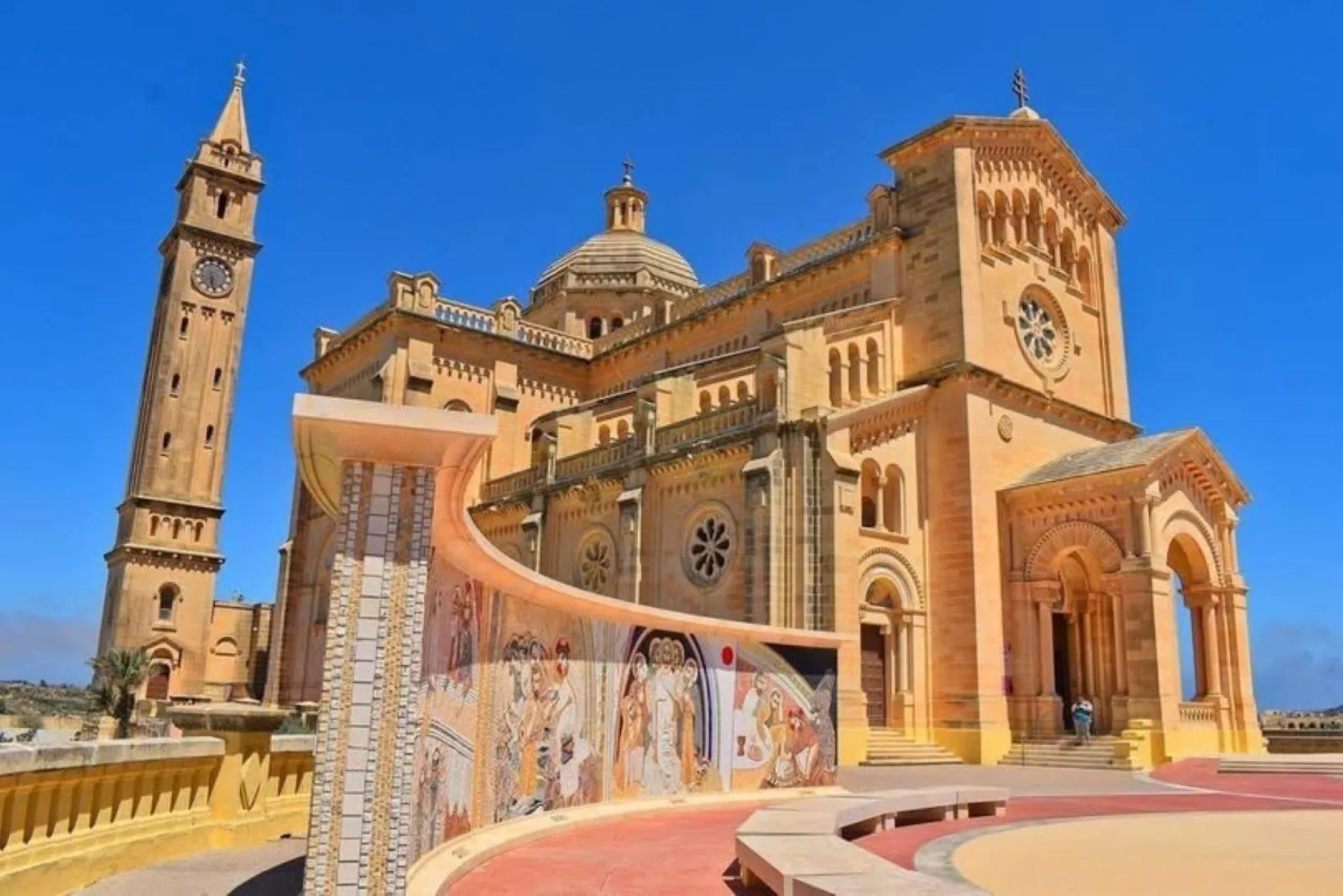 The twin-towered Ta' Pinu Basilica on Gozo